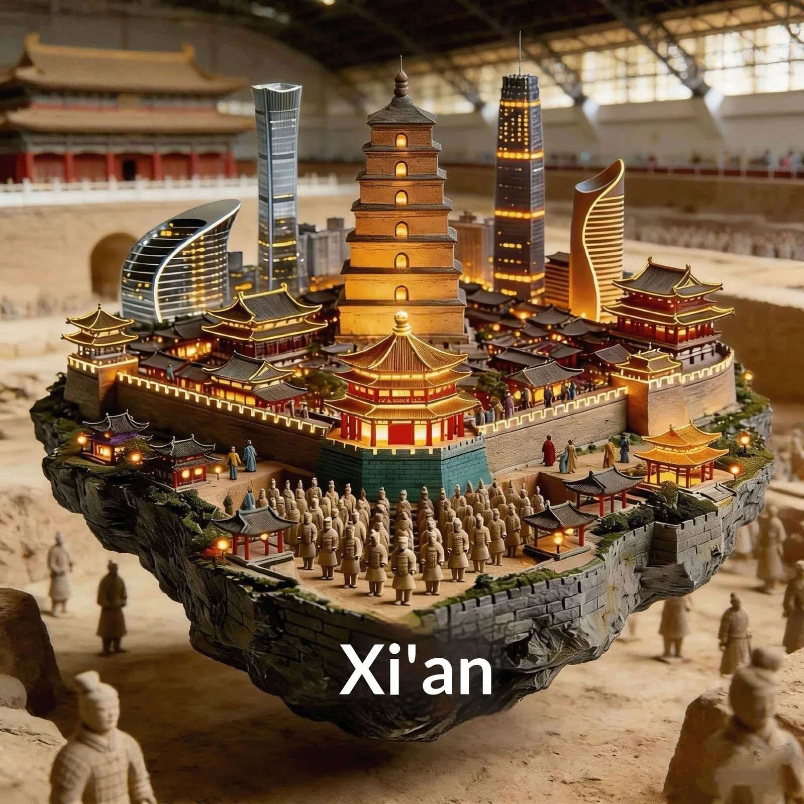 Xian Metal Relief 3D Refrigerator Magnet, image 2