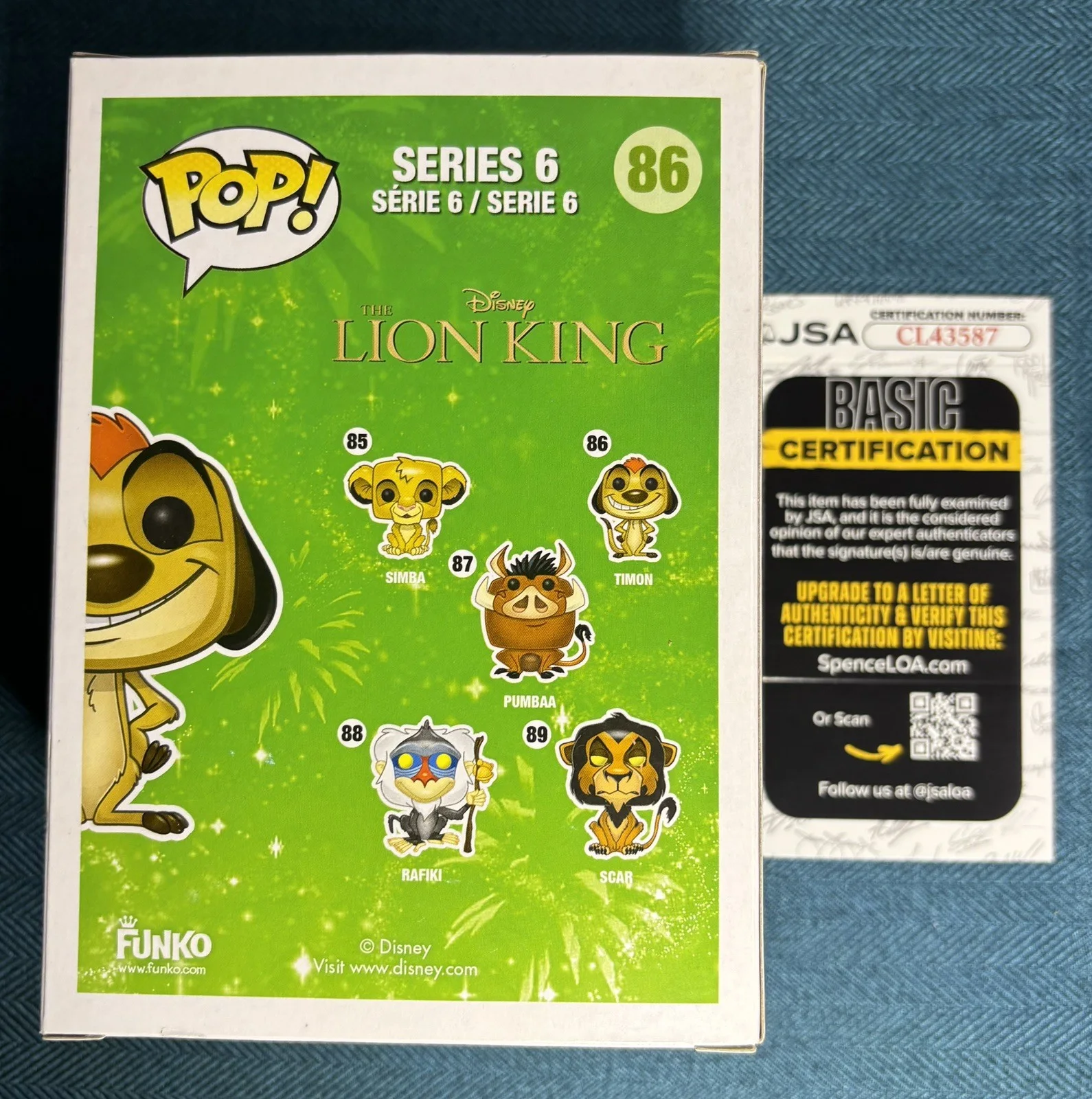 NATHAN LANE — NATHAN LANE SIGNED TIMON LION KING FUNKO #86 AUTHENTIC AUTOGRAPH JSA COA RARE, изображение 2