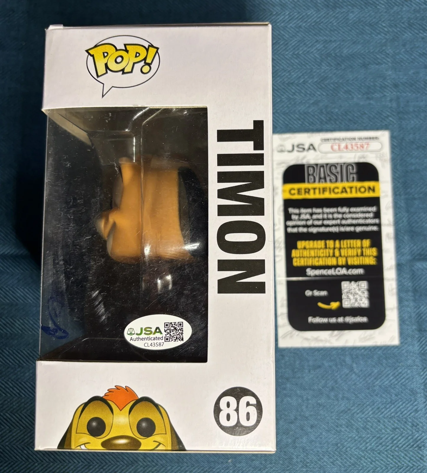 NATHAN LANE — NATHAN LANE SIGNED TIMON LION KING FUNKO #86 AUTHENTIC AUTOGRAPH JSA COA RARE, изображение 3