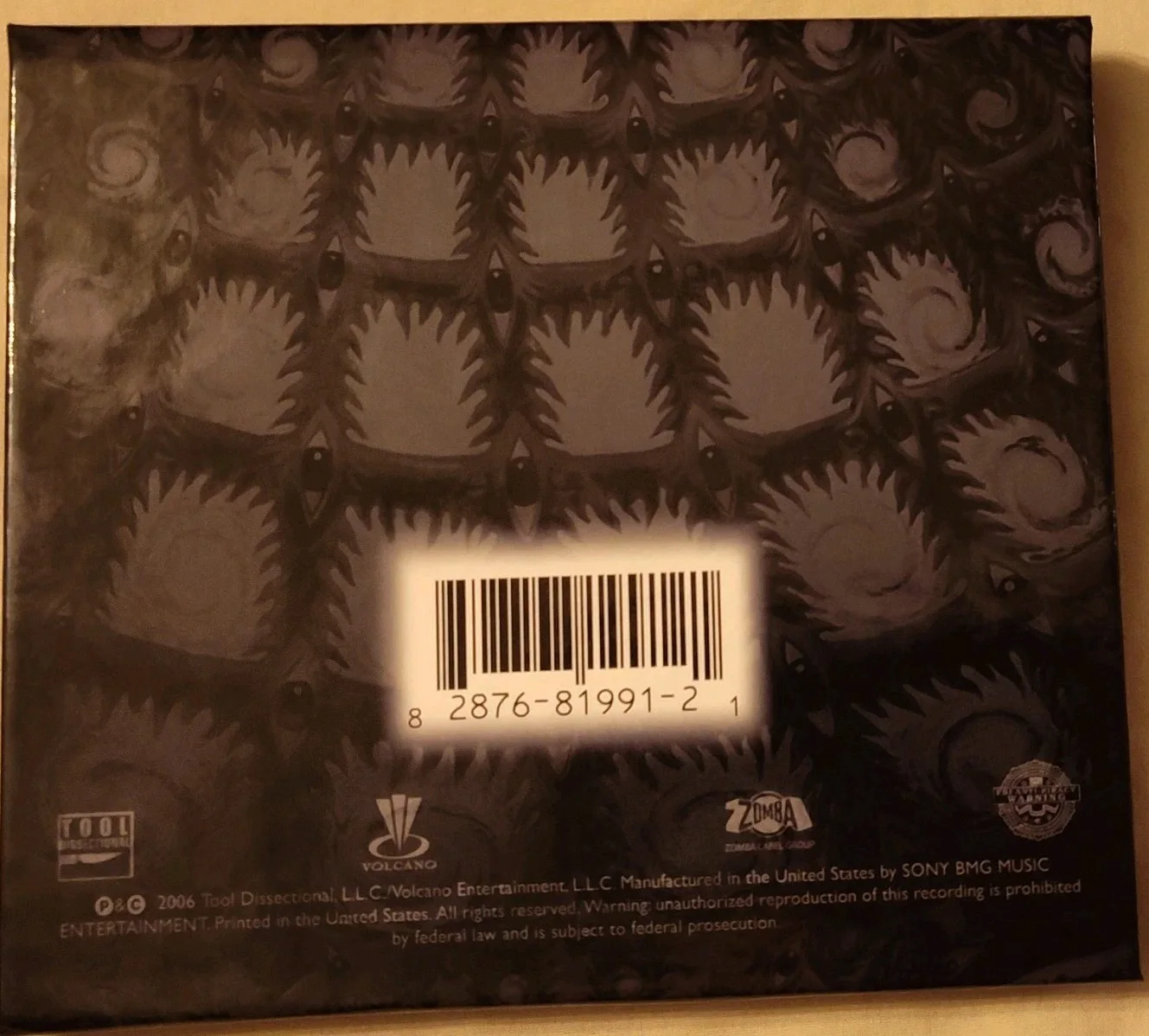 Tool 10000 Days CD 2006 3D Lenticular Cover W/Stereoscopic Lenses Alex Grey Auto, изображение 4