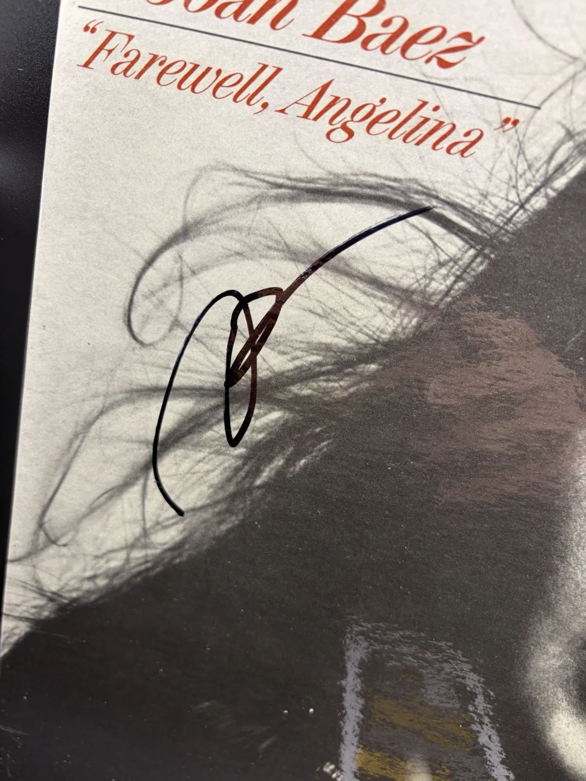 * JOAN BAEZ * signed vinyl album * FAREWELL, ANGELINA * JSA Coa, image 3