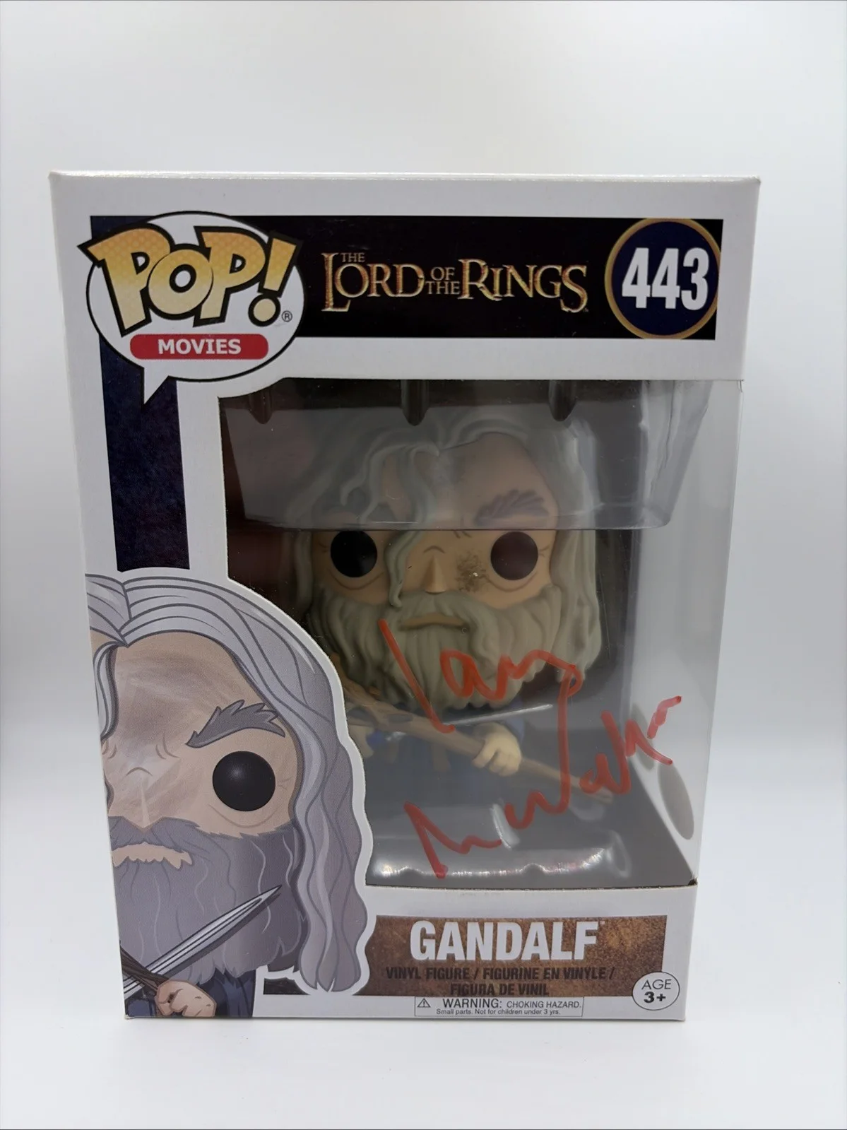 Ian McKellen — Ian Mckellen Signed Lord Of The Rings Funko Pop JSA And ACOA Authenticated, изображение 2