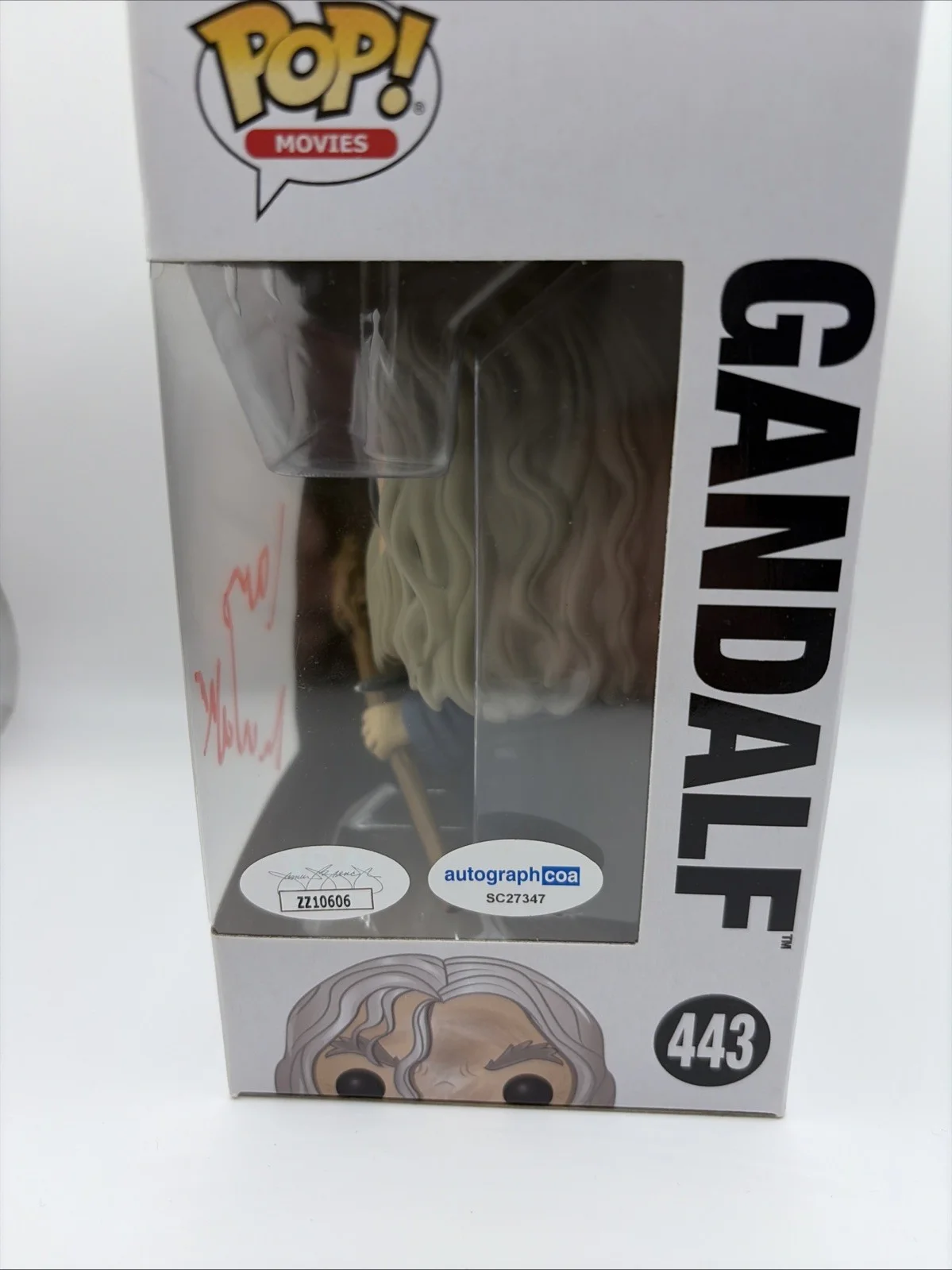 Ian McKellen — Ian Mckellen Signed Lord Of The Rings Funko Pop JSA And ACOA Authenticated, изображение 4