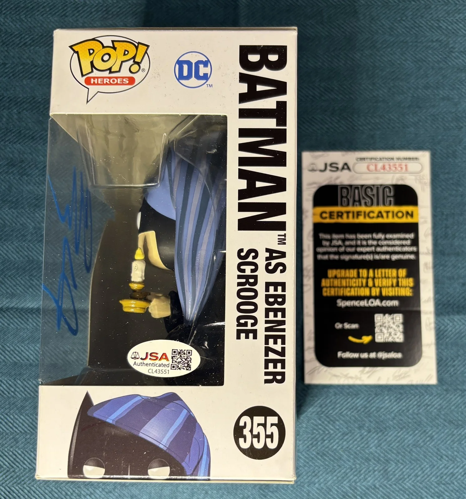 Christian Bale — Christian Bale Signed Autograph Batman Funko Pop The Dark Knight #355 JSA COA DC, изображение 4