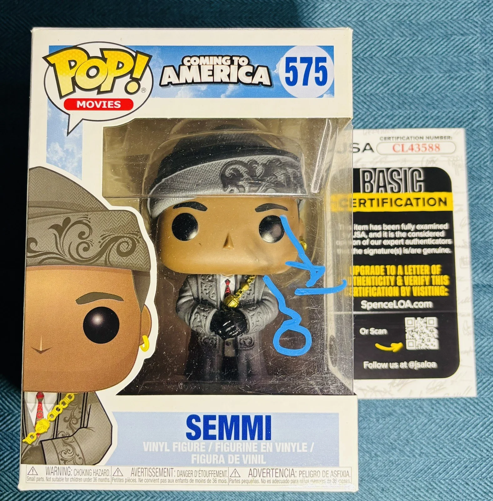 ARSENIO HALL SIGNED SEMMI FUNKO POP COMING TO AMERICA JSA COA AUTHENTICATED AUTO, image 3