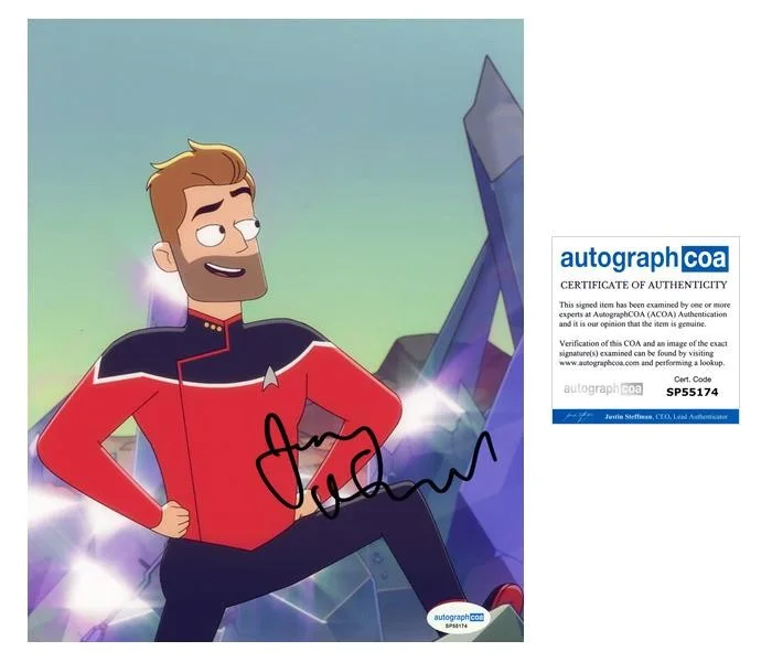Jerry O'Connell — Jerry O'Connell "Star Trek: Lower Decks" SIGNED 'Jack Ransom' 8x10 Photo ACOA
