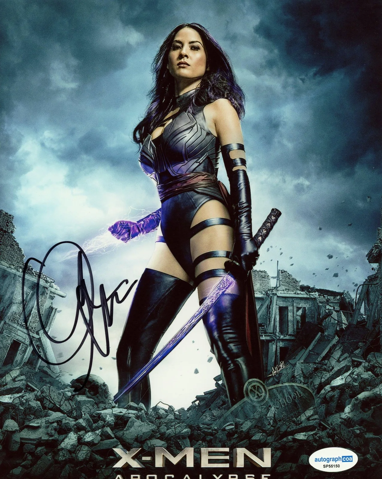 Olivia Munn — Olivia Munn "X-Men: Apocalypse" AUTOGRAPH Signed 'Psylocke' 8x10 Photo B ACOA, image 2