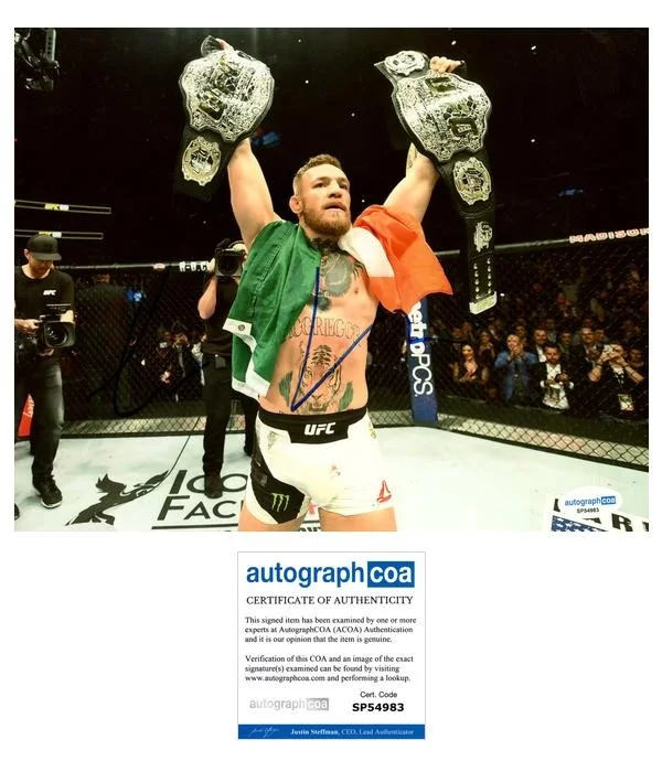 Conor McGregor — Conor McGregor "Notorious" AUTOGRAPH Signed UFC Fighter MMA 8x10 Photo B ACOA