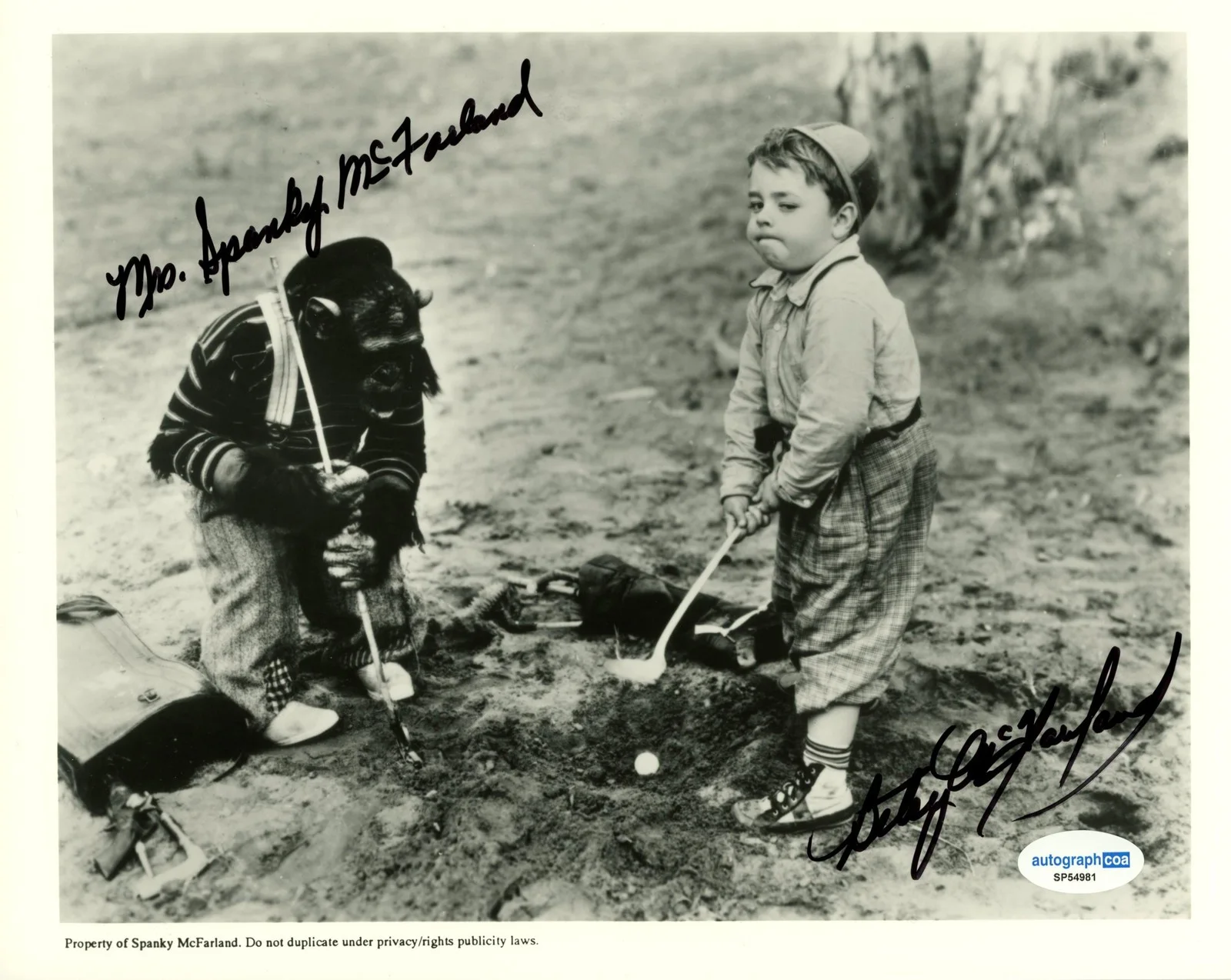 Betsy McFarland, Doris McFarland — Doris & Betsy McFarland "The Little Rascals" SIGNED 'Spanky' 8x10 Photo ACOA, image 2