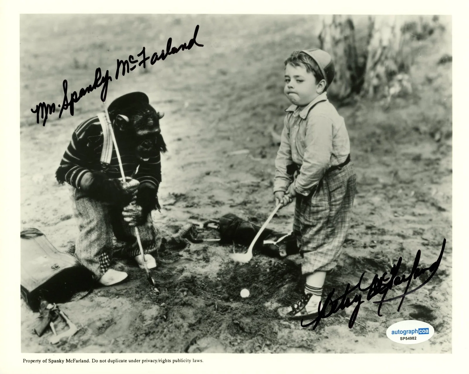 Betsy McFarland, Doris McFarland — Doris & Betsy McFarland "The Little Rascals" SIGNED 'Spanky' 8x10 Photo C ACOA, изображение 2