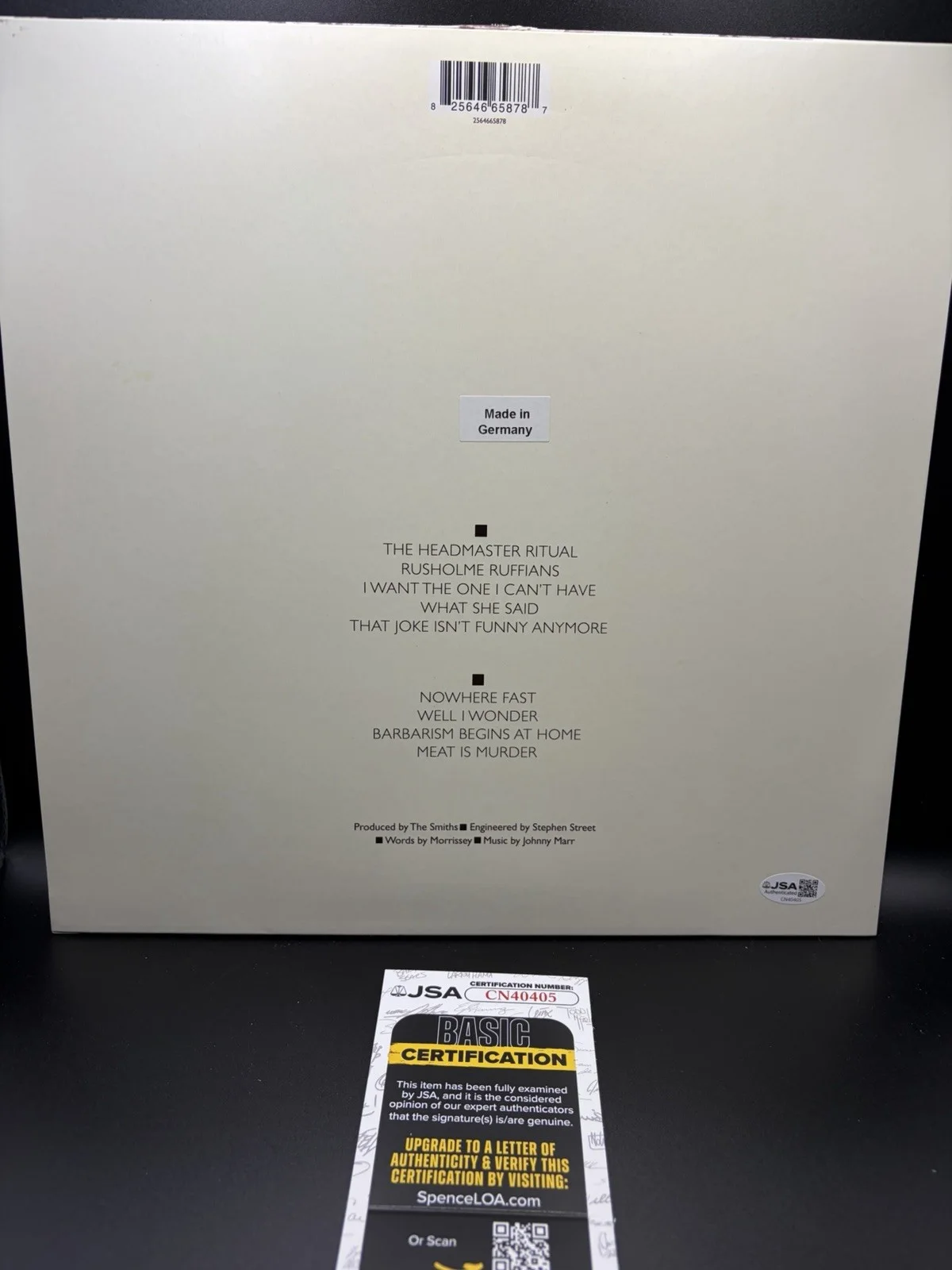 Johnny Marr THE SMITHS Meat Is Murder Vinyl Album Signed Autographed JSA, изображение 4