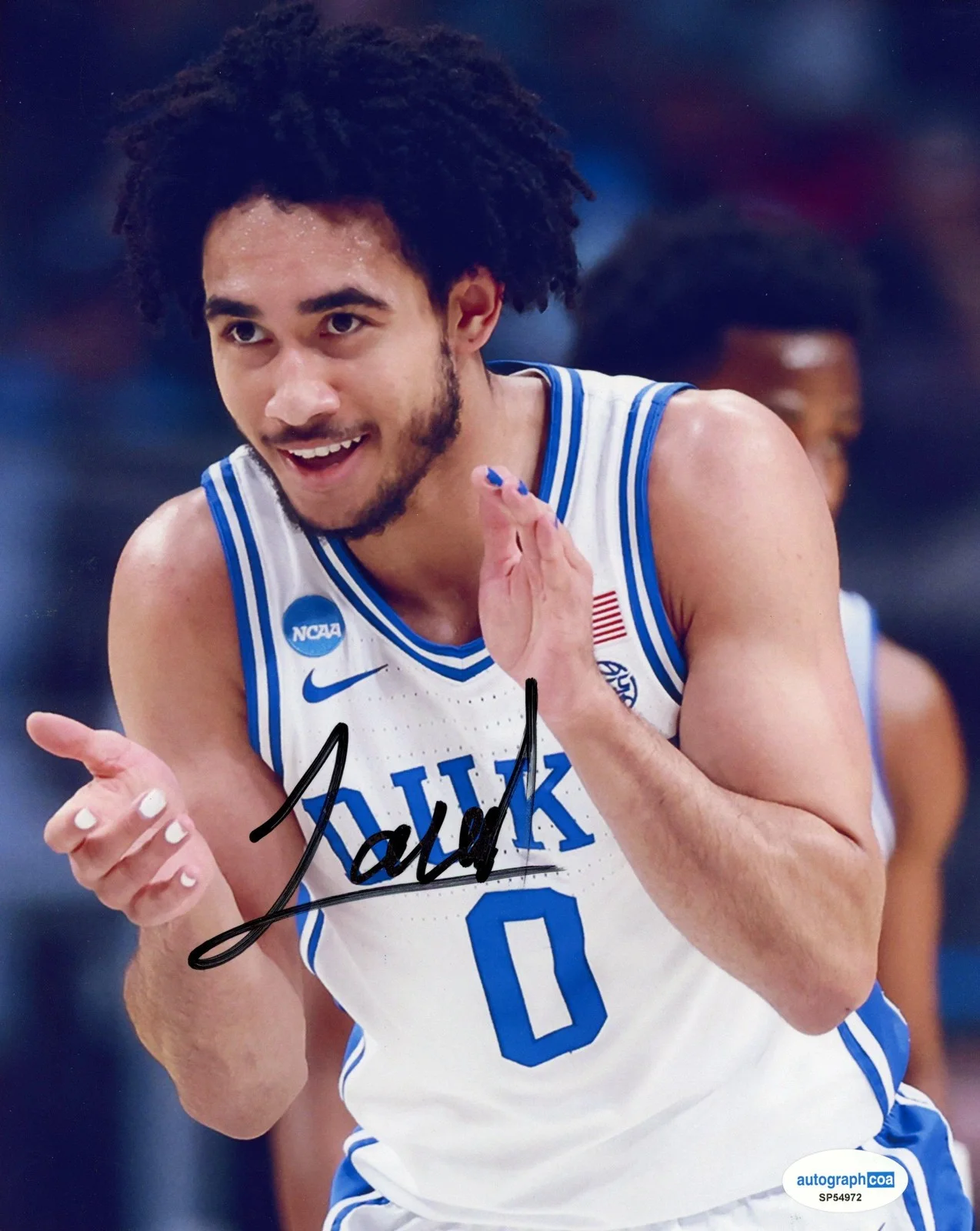 Jared McCain — Jared McCain AUTOGRAPH Signed Duke Blue Devils Basketball 8x10 Photo ACOA, image 2