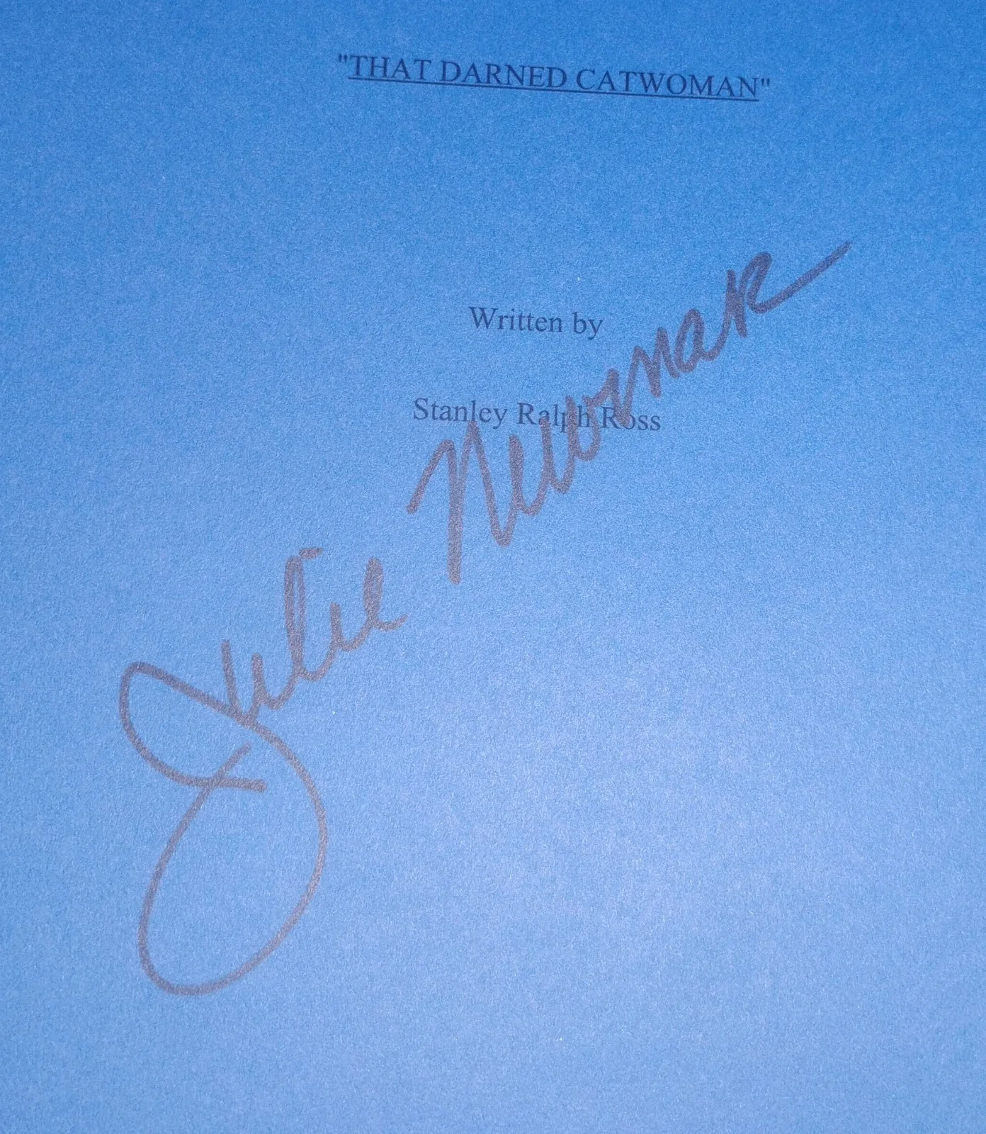 Julie Newmar Hand Signed Autograph Batman Script COA - NO US TARIFFS, image 3
