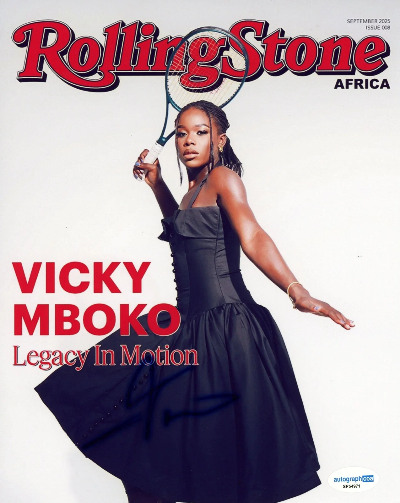 Vicky Mboko — Vicky Mboko AUTOGRAPH Signed Victoria Tennis Autographed 8x10 Photo ACOA, изображение 2