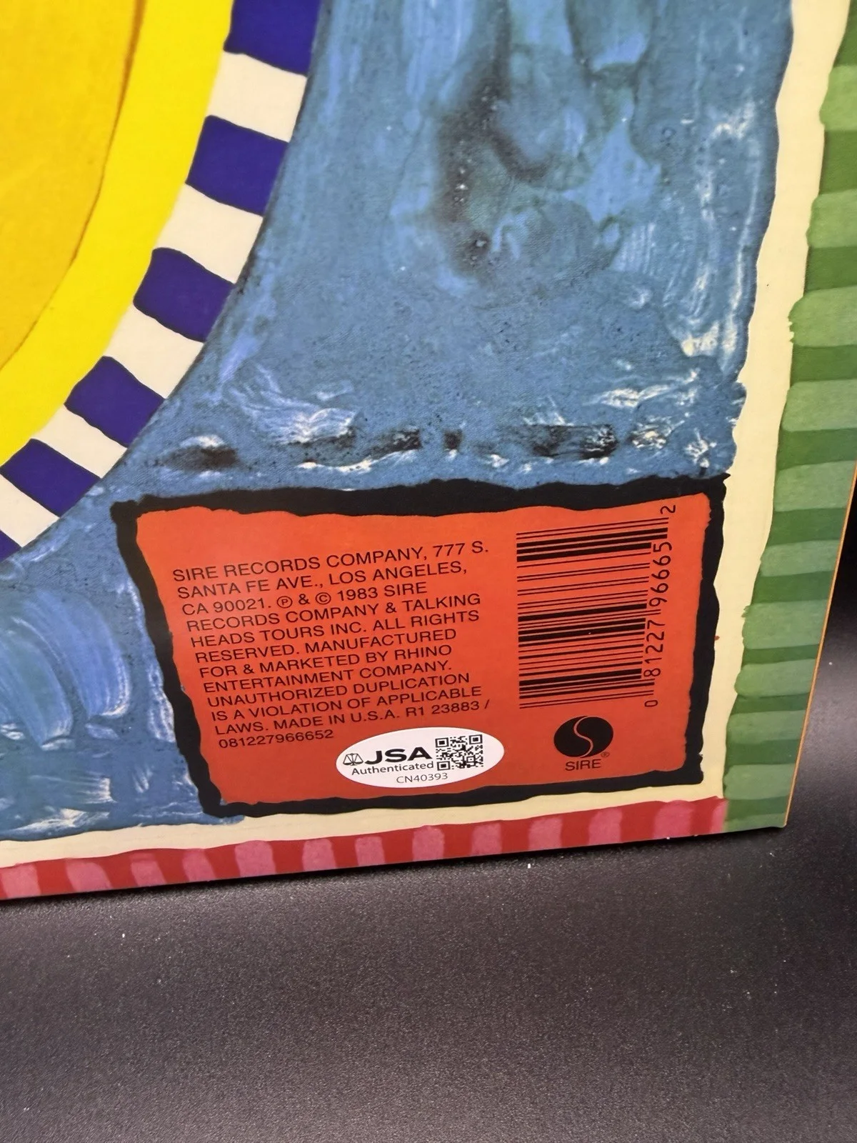 Talking Heads Signed Autograph Album JSA Record Vinyl David Byrne +, image 4