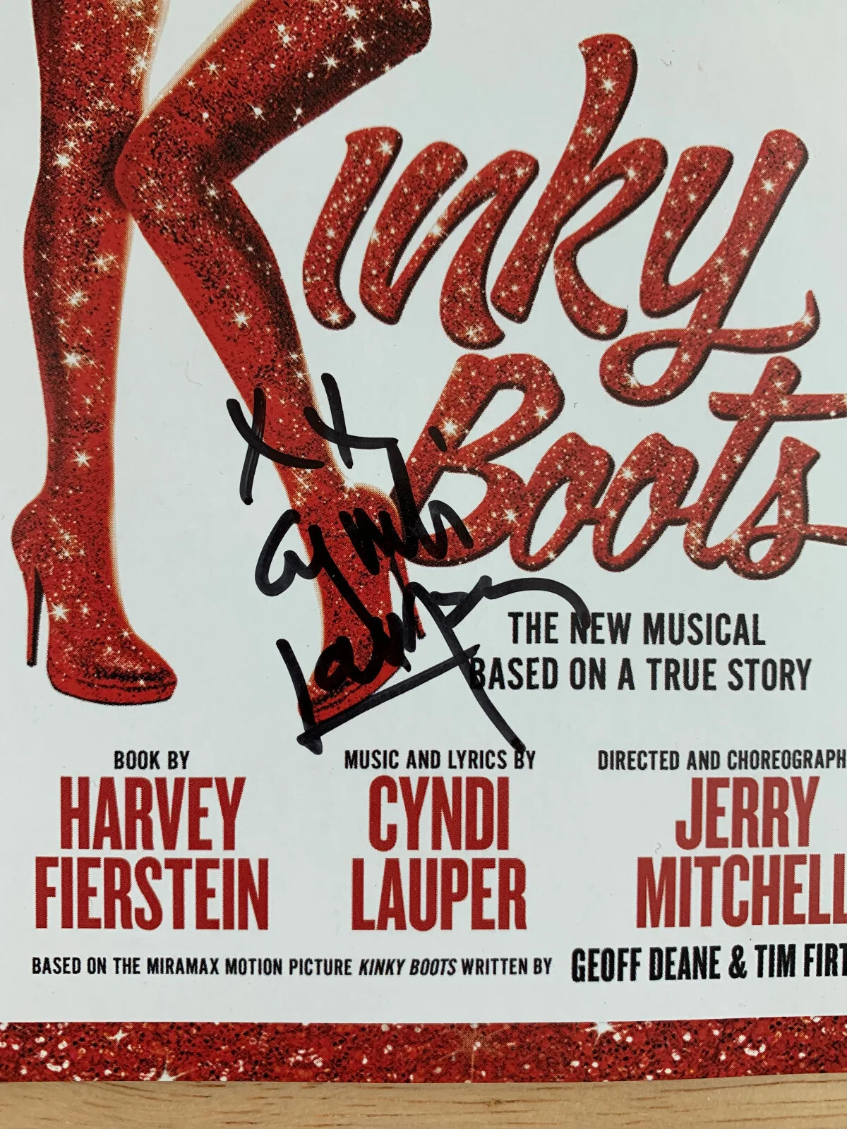 Broadway Cyndi Lauper Signed CD Kinky Boots Grammy Tony Winner Autograph, image 2
