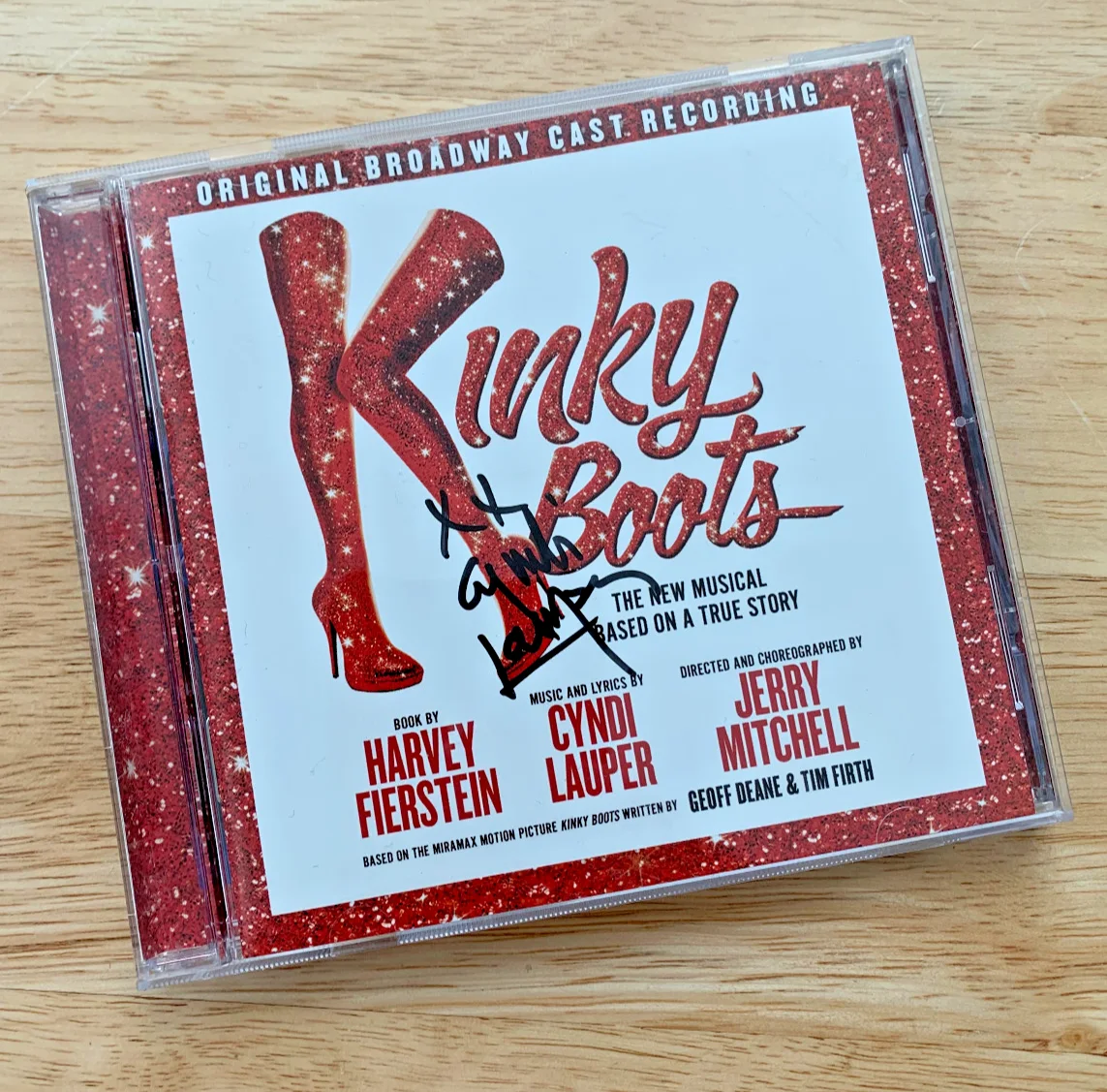 Broadway Cyndi Lauper Signed CD Kinky Boots Grammy Tony Winner Autograph, image 3