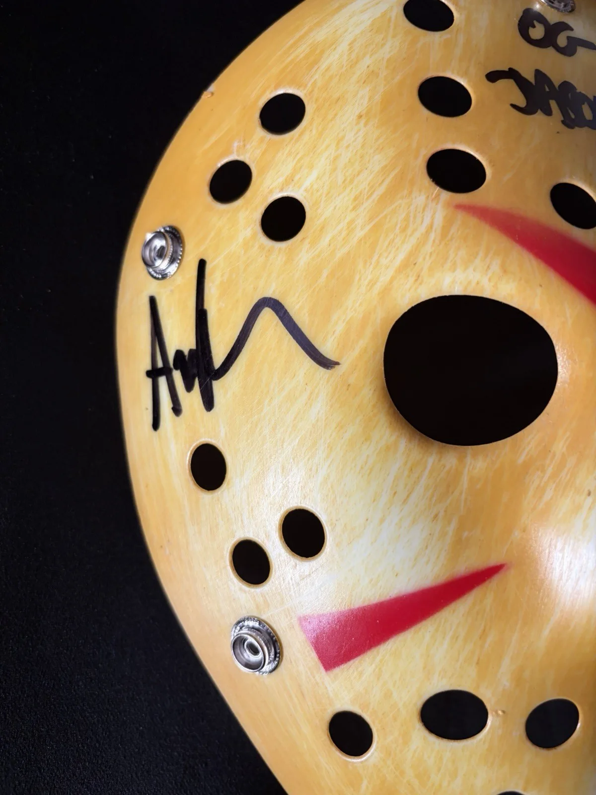Ari Lehman — Ari Lehman autographed signed mask Jason Voorhees Friday the 13th Beckett COA, image 2