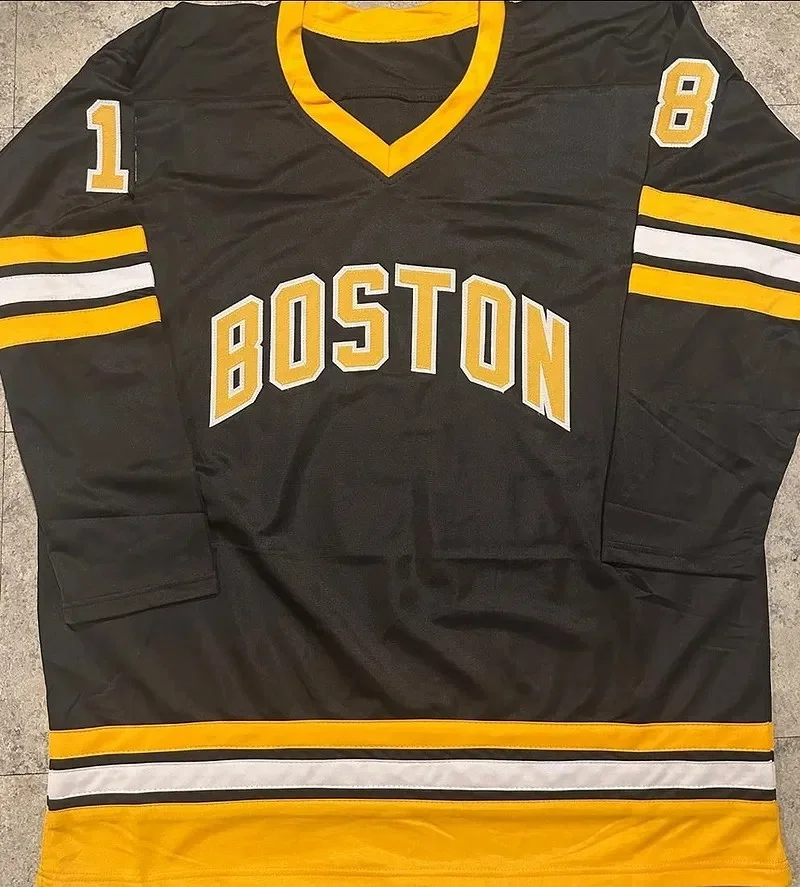 Adam Sandler — Adam Sandler Signed Happy Gilmore Jersey Hockey Bruins Autographed w COA, image 3