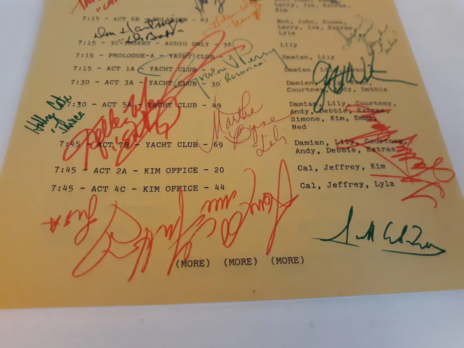 As The World Turns Soap Opera TV Signed Script (9534) 1993, image 4