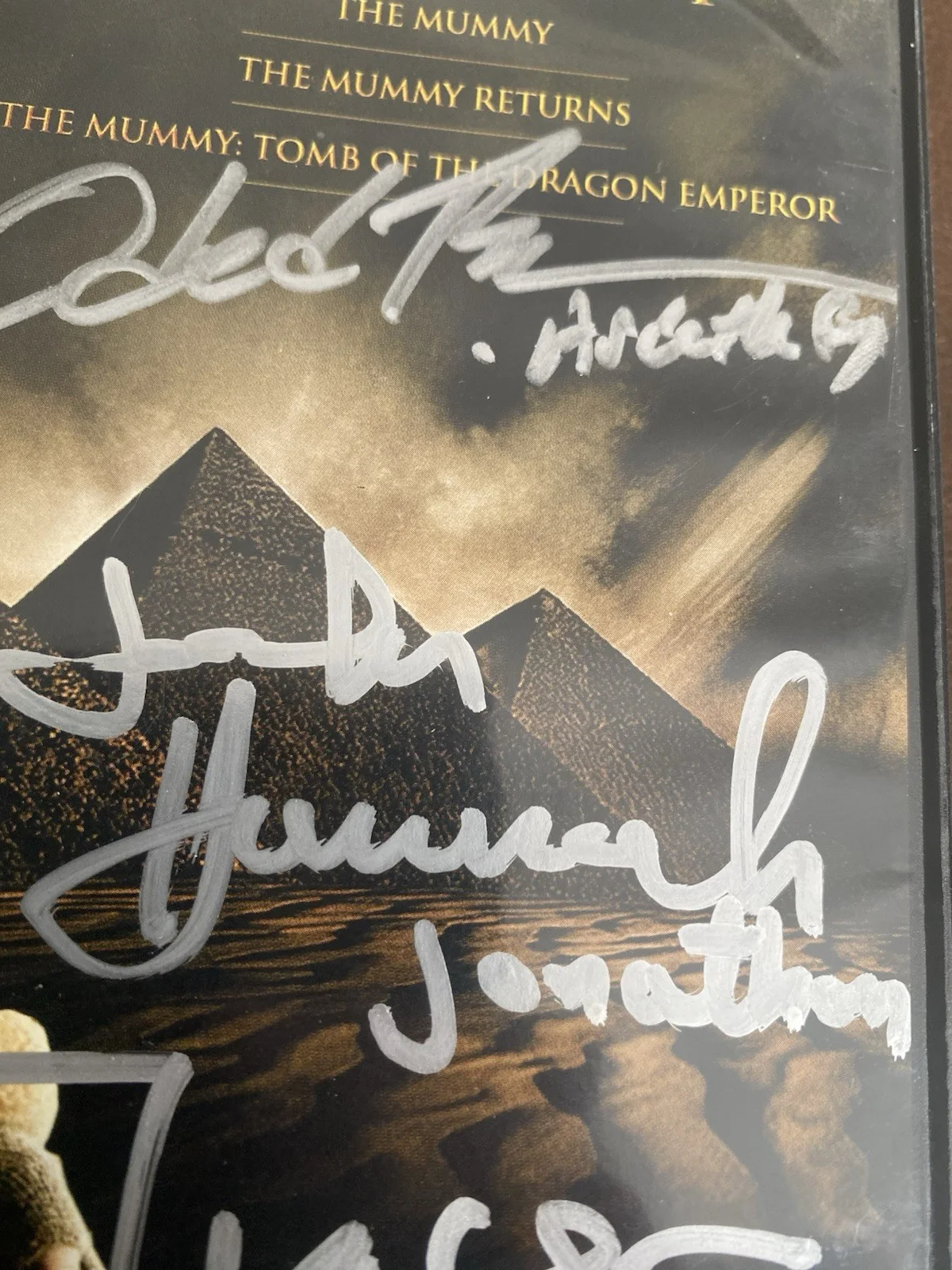 Brendan Fraser, John Hannah, Oded Fehr, Patricia Velasquez — The Mummy TRILOGY DVD Movie Signed by Fraser, Hannah, Fehr, and Velasquez, изображение 3