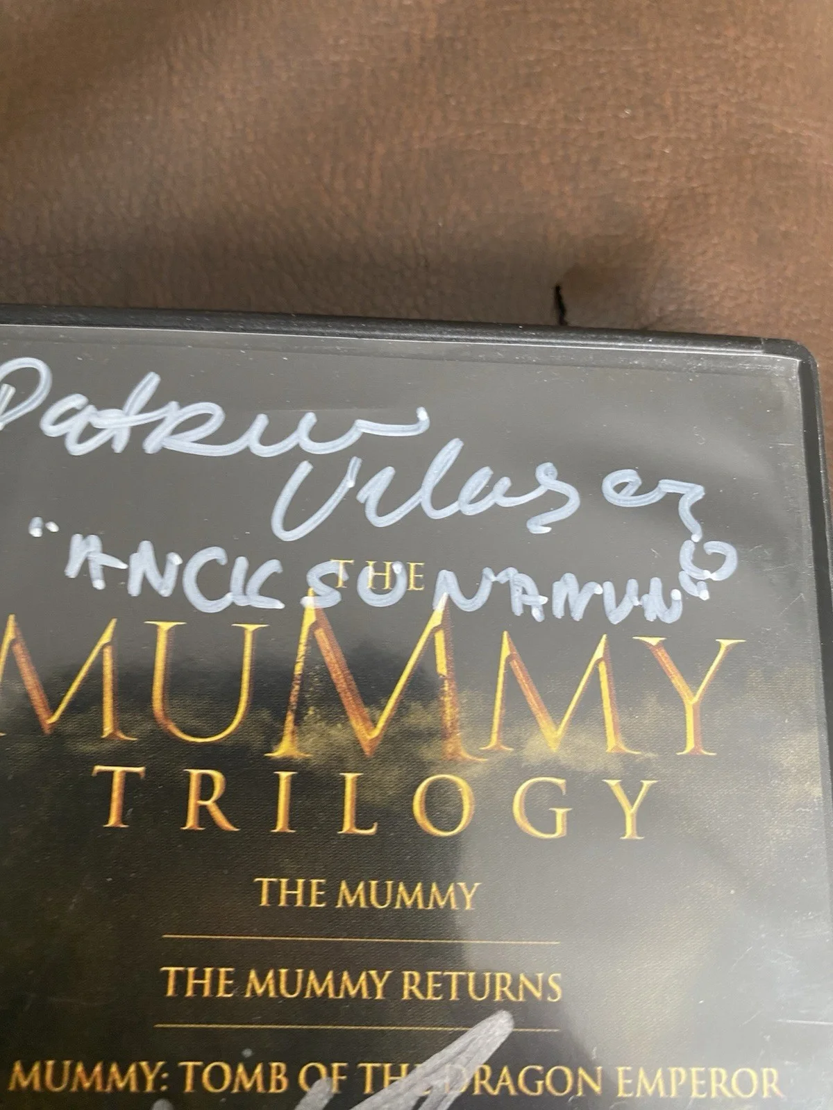 Brendan Fraser, John Hannah, Oded Fehr, Patricia Velasquez — The Mummy TRILOGY DVD Movie Signed by Fraser, Hannah, Fehr, and Velasquez, изображение 5