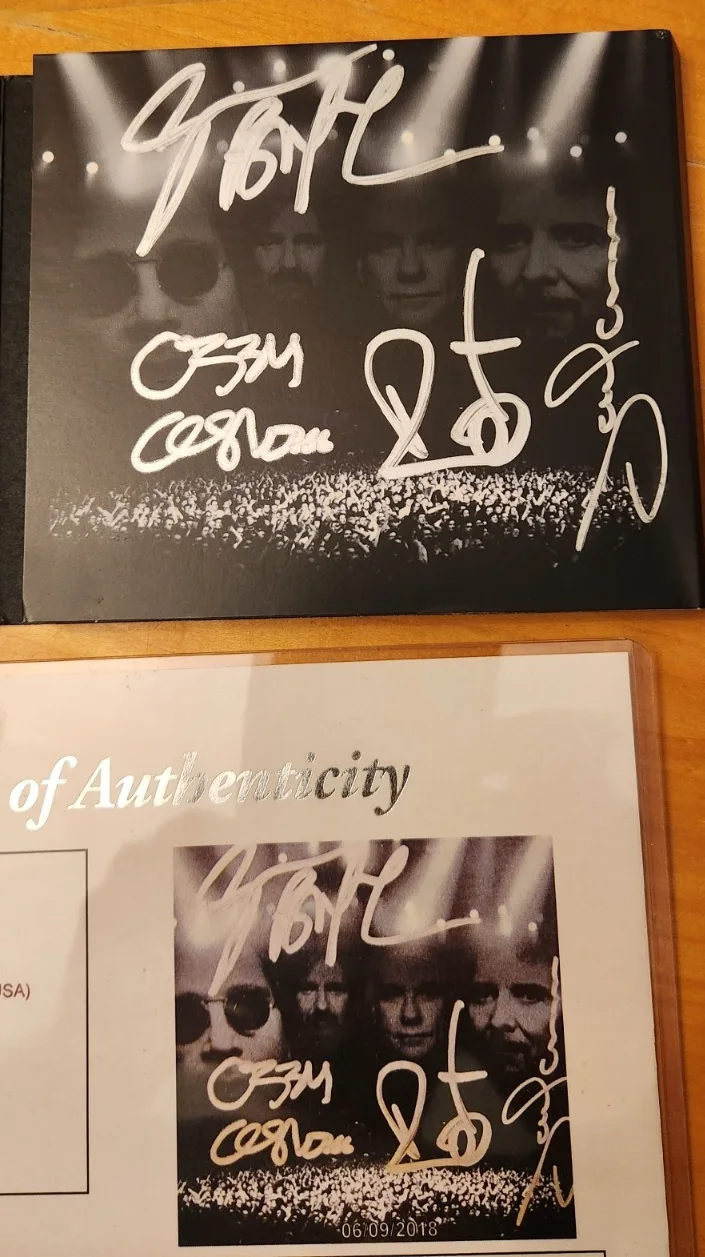 black sabbath reunion cd signed 4X by OZZY osbourne TONY/ BILL W/ GEEZER JSA COA, изображение 2