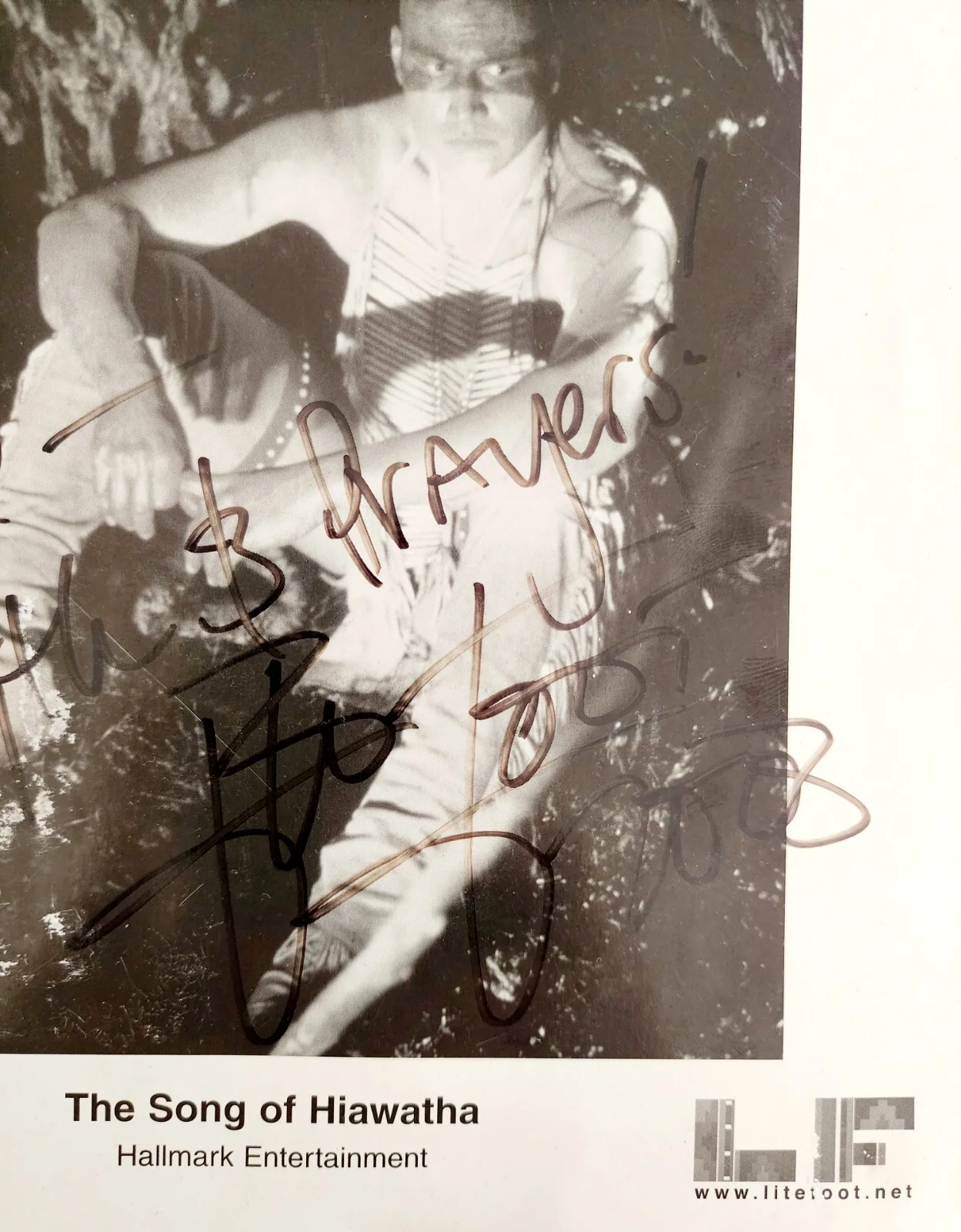 Litefoot — Song Of Hiawatha Litefoot Signed Photo Print 2008 Native American Movie DWHH11, изображение 3