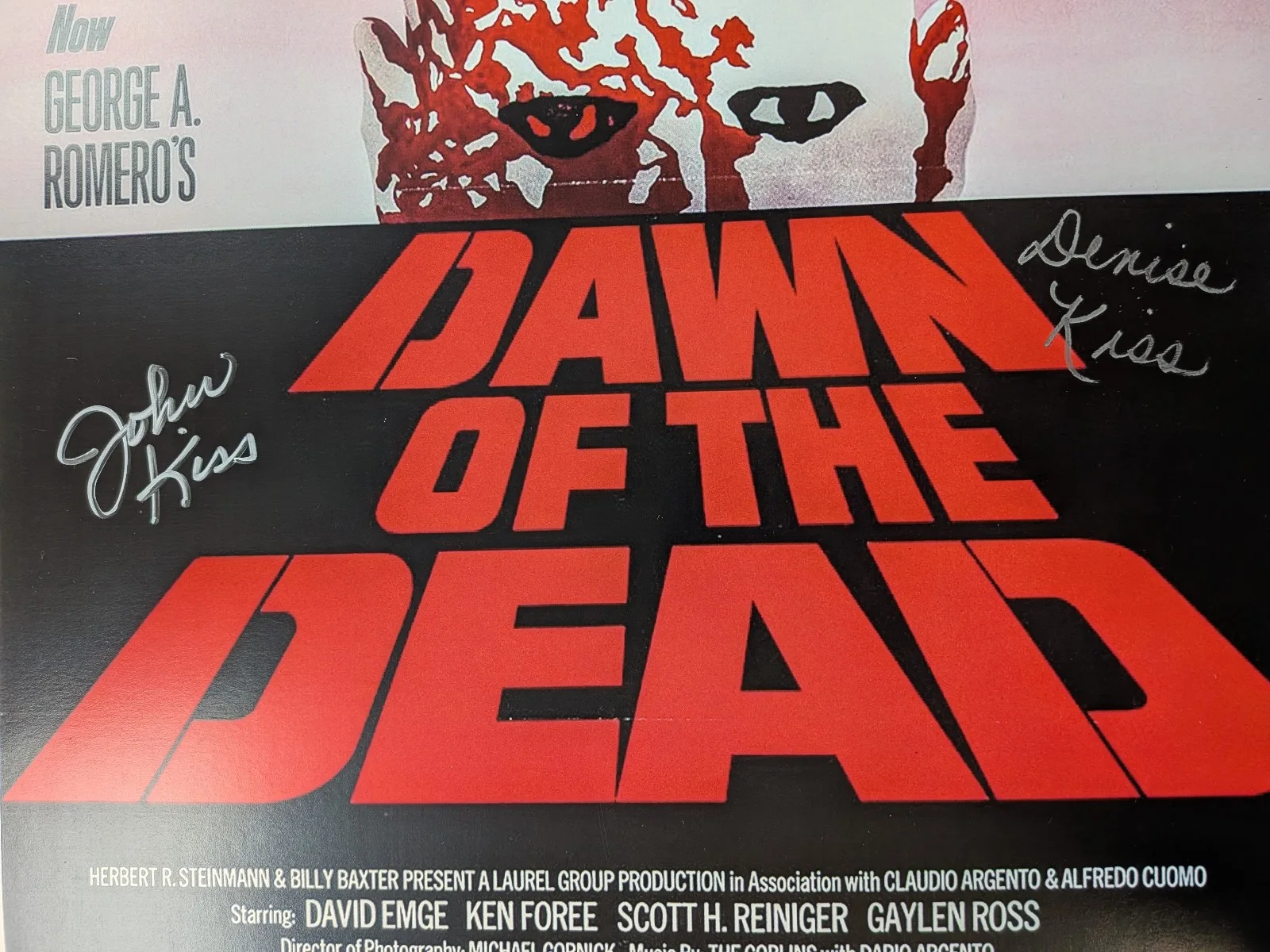 PaulMusser — Musser Kiss Starvrikis 4x Cast Signed Dawn of the Dead 11x17 POSTER JSA COA, изображение 3
