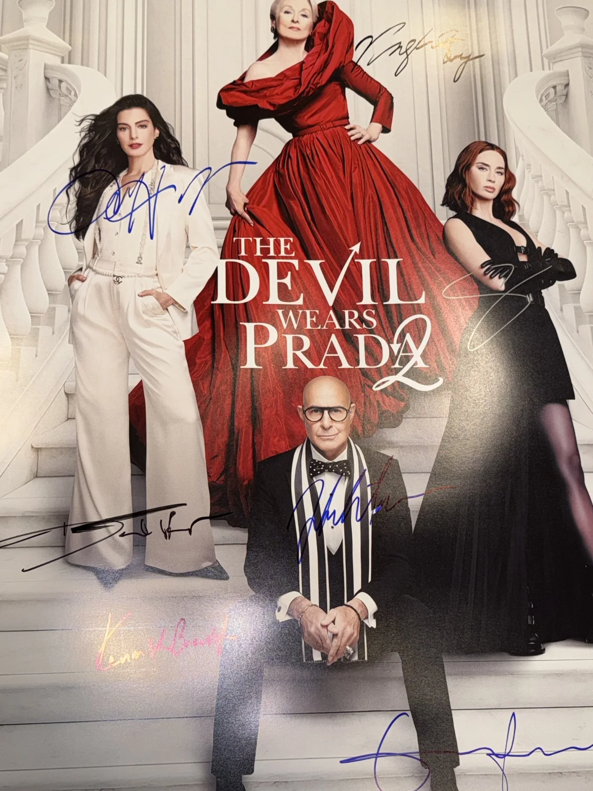 The Devil Wears Prada 2 Movie Poster Cast Signed Anne Hathaway COA Fashion, изображение 2
