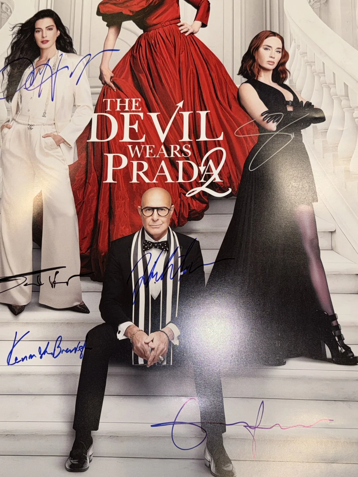The Devil Wears Prada 2 Movie Poster Cast Signed Anne Hathaway COA Fashion, изображение 3