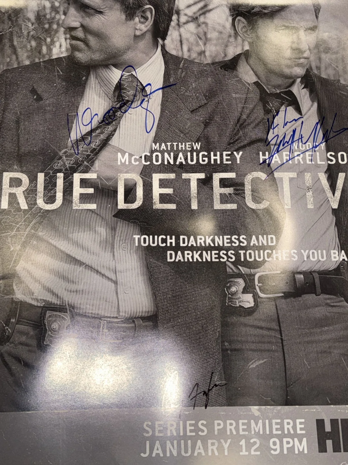 True Detective Season 1 TV Movie Poster Cast Signed COA Rare Matthew McConaughey, изображение 2