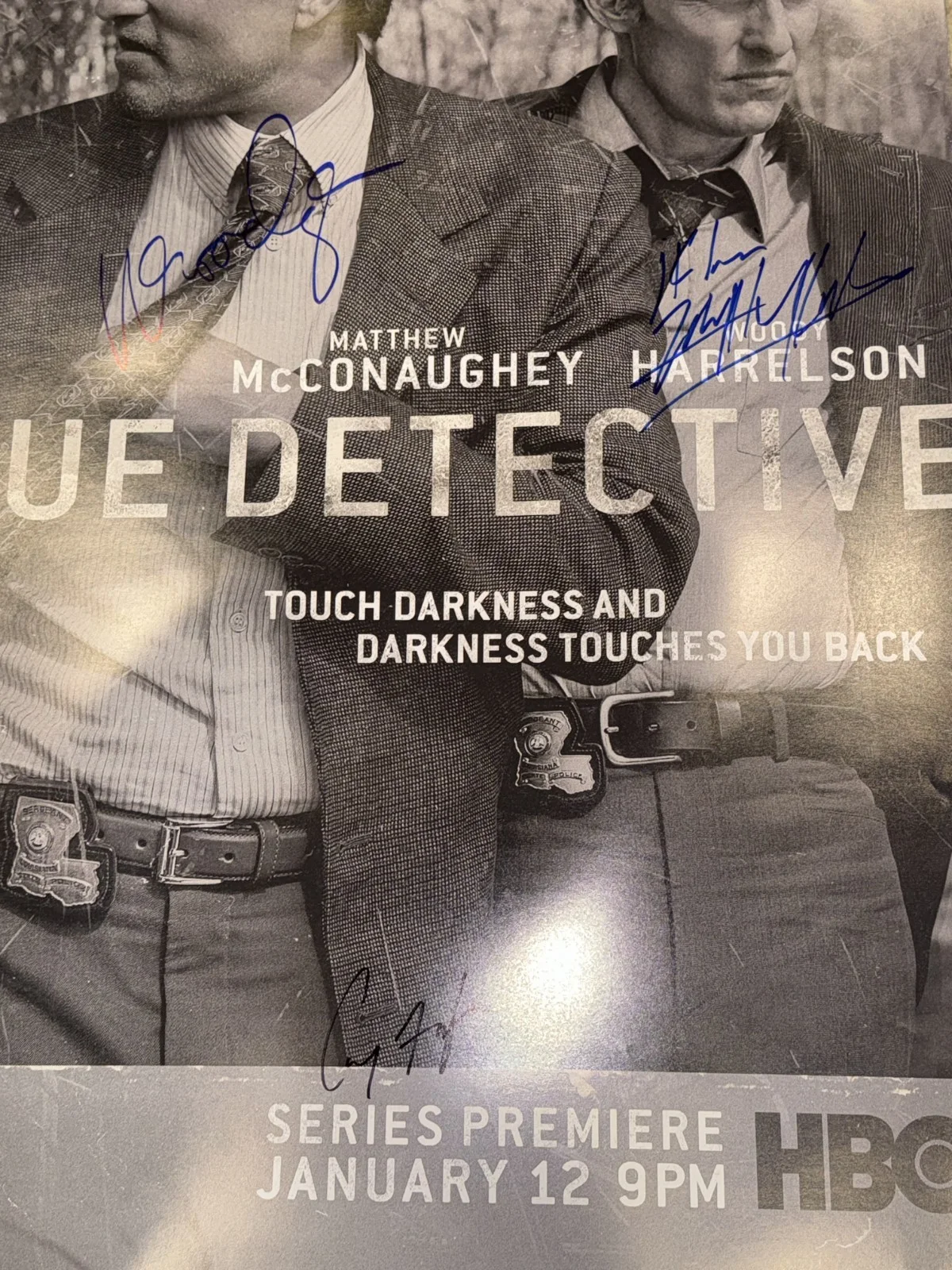 True Detective Season 1 TV Movie Poster Cast Signed COA Rare Matthew McConaughey, изображение 3