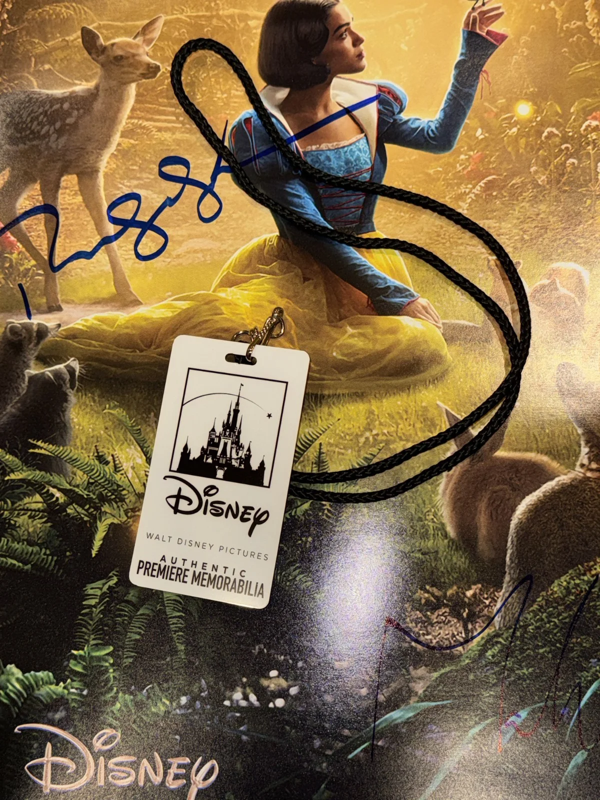 Disney Snow White Movie Poster Cast Signed Rachel Zegler COA Rare Classic, изображение 2