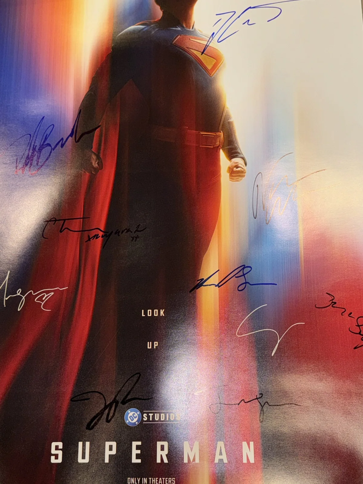 Superman 2025 Movie Poster Cast Signed COA David Corenswet DC Comics Rare toy, изображение 4