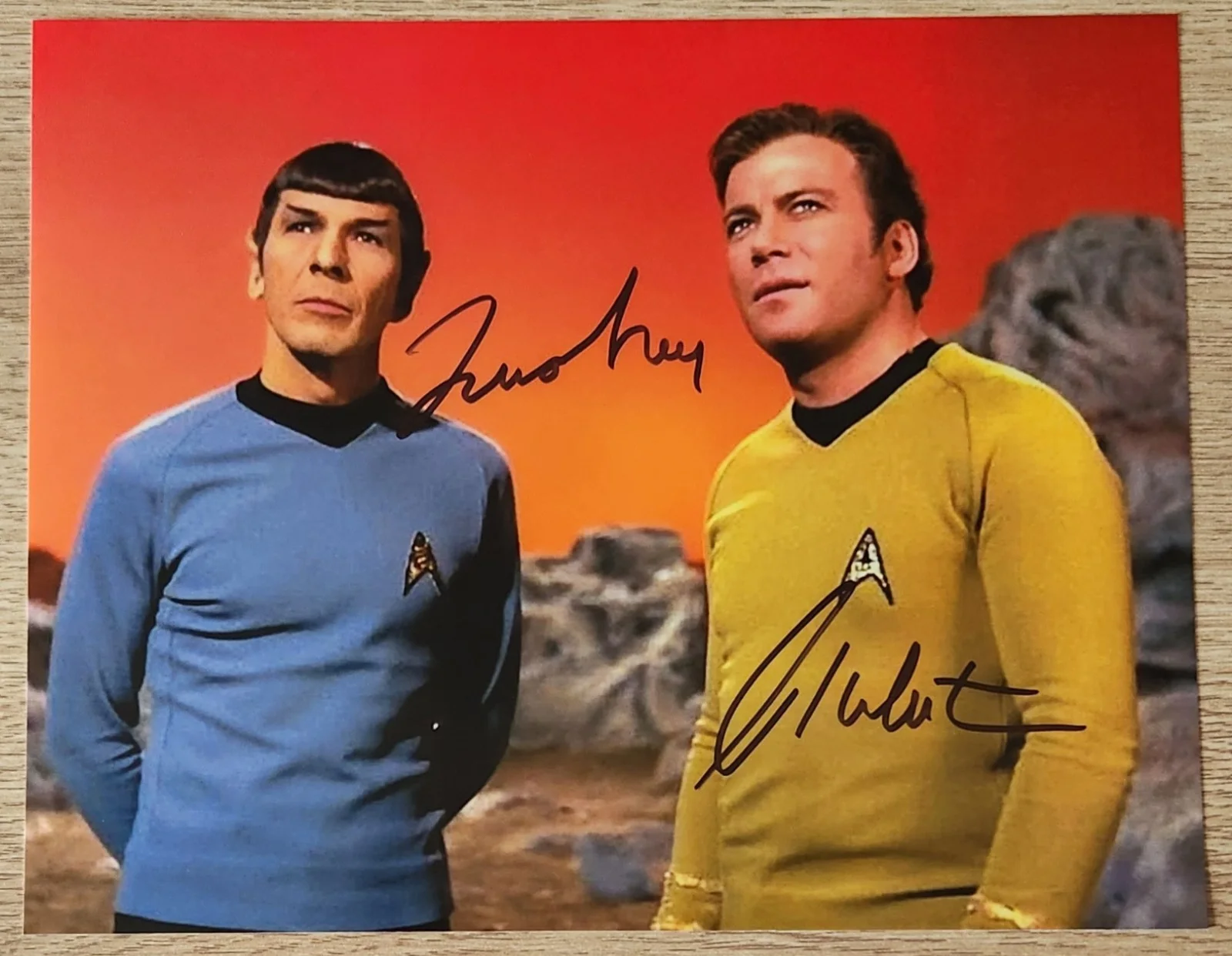 William Shatner / Leonard Nimoy — William Shatner / Leonard Nimoy Star Trek Signed 8x10 with COA