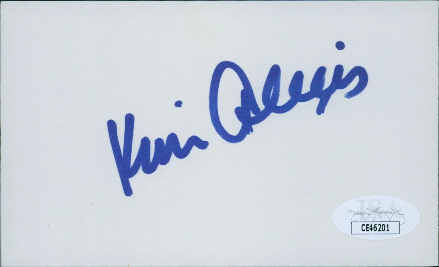 Kim Alexis — Kim Alexis Actress Model Signed 3x5 Index Card JSA Authenticated