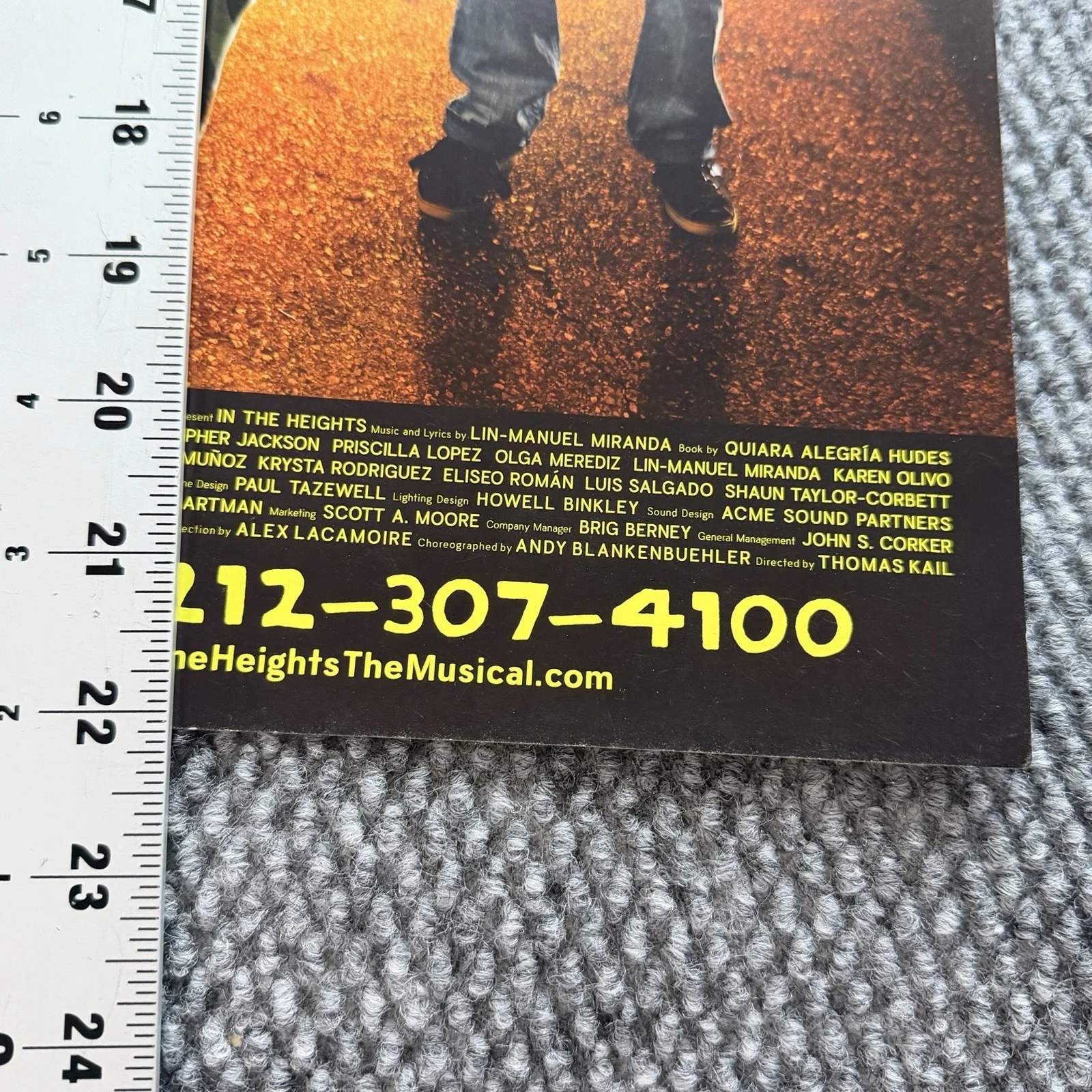 Lin-Manuel Miranda — In the Heights Richard Rodgers Theater 2008 Signed Broadway Poster 22" x 14", изображение 4