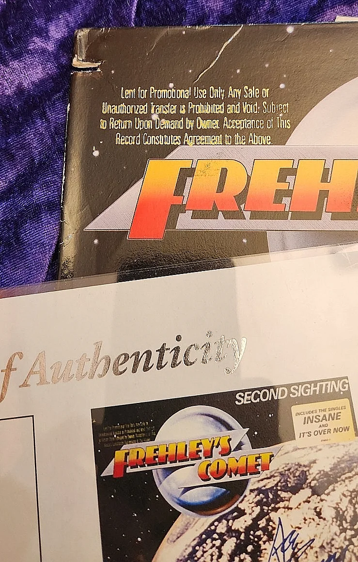 ACE FREHLEY SIGNED PROMO second sighting SIGNED cover JSA LETTER Z66636 OOP, image 3