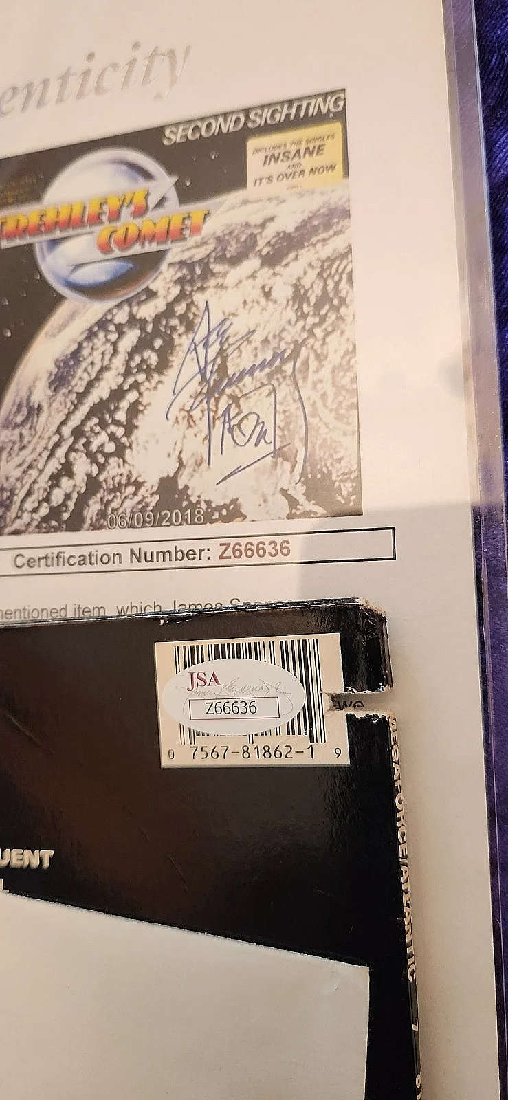 ACE FREHLEY SIGNED PROMO second sighting SIGNED cover JSA LETTER Z66636 OOP, image 5