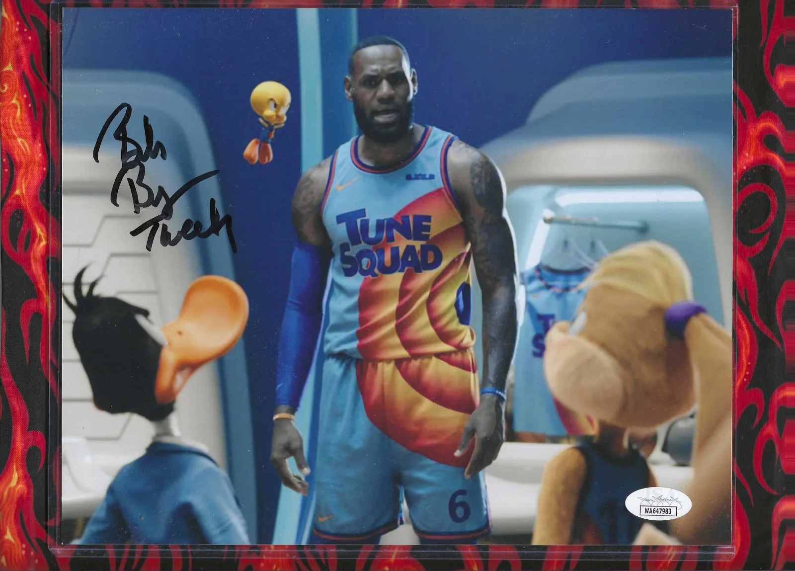 Bob Bergen — 2021 Space Jam A New Legacy Tweety Bob Bergen Signed 8x10 LeBron James Photo COA, изображение 5