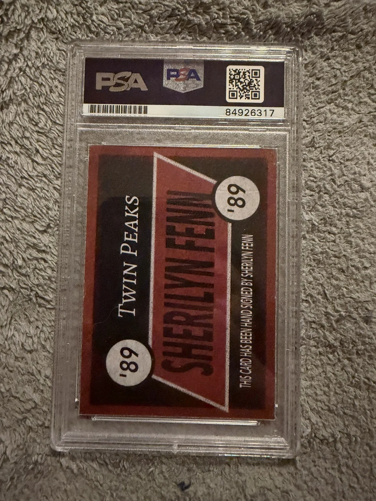 Twin Peaks Sherilyn Fenn Signed Custom Card as Audrey Horne auto PSA, изображение 2