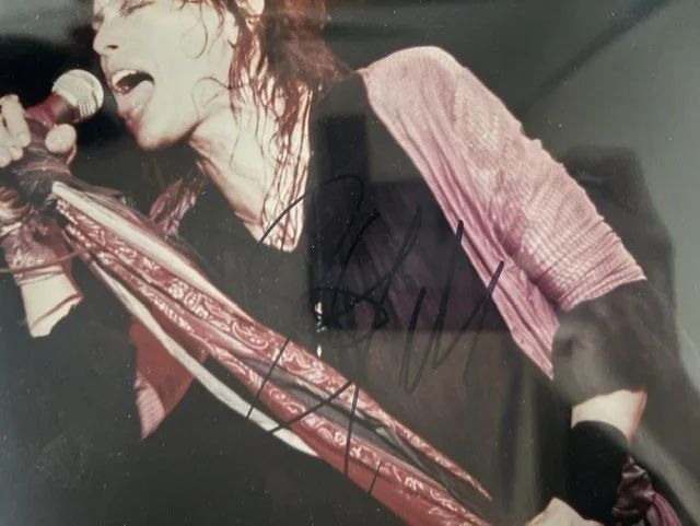 Steven Tyler Aerosmith Autographed 1980s 8 x 10 Framed Photo w/ PSA COA, image 4