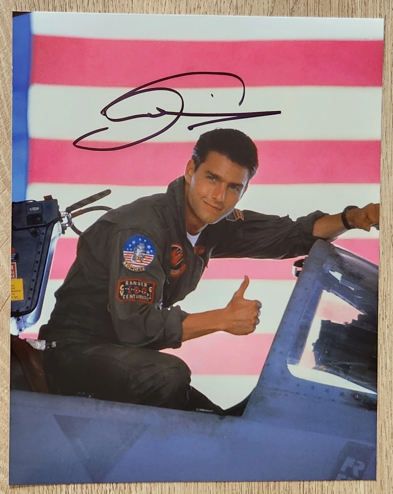 Tom Cruise — Tom Cruise Maverick Top Gun Signed 8x10 with COA