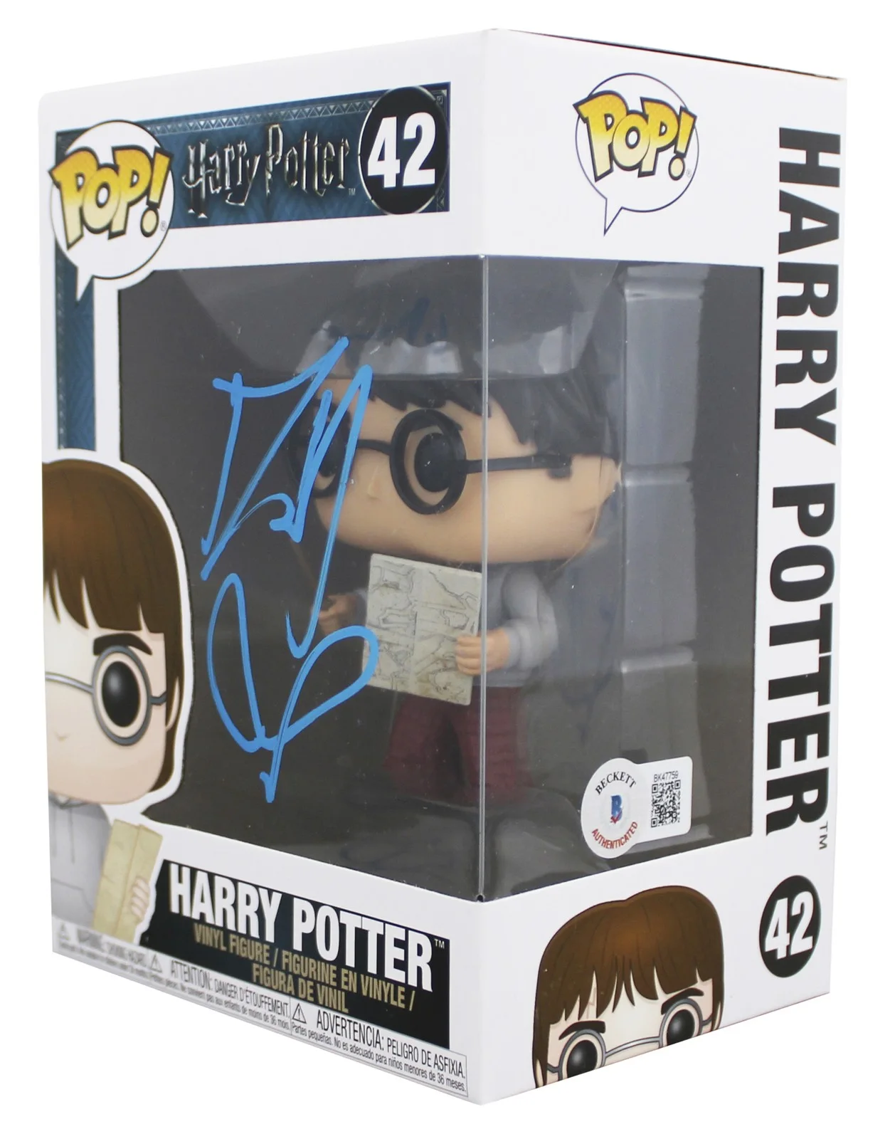 Daniel Radcliffe — Daniel Radcliffe Harry Potter Authentic Signed #42 Funko Pop Vinyl Figure BAS, image 2