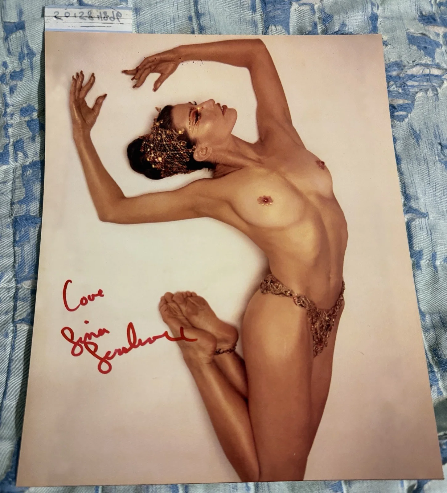 Gina Gershon — authentic “GINA GERSHON” NUDE 8x10” SIGNED PHOTO autographed photograph COA rare