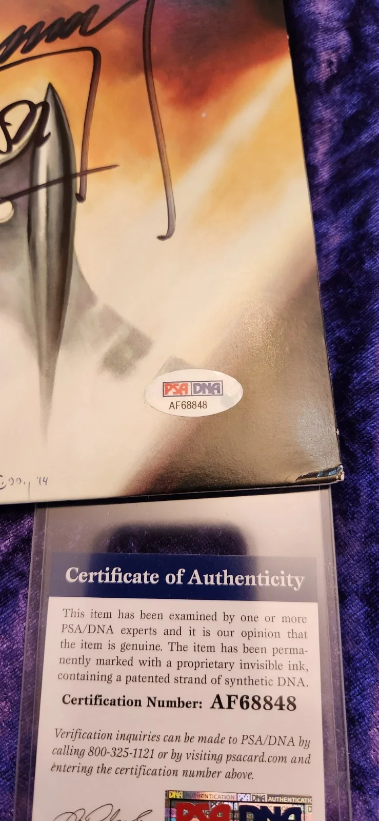 kiss ACE FREHLEY SIGNED SPACEMAN cover psa coa af68848, image 5