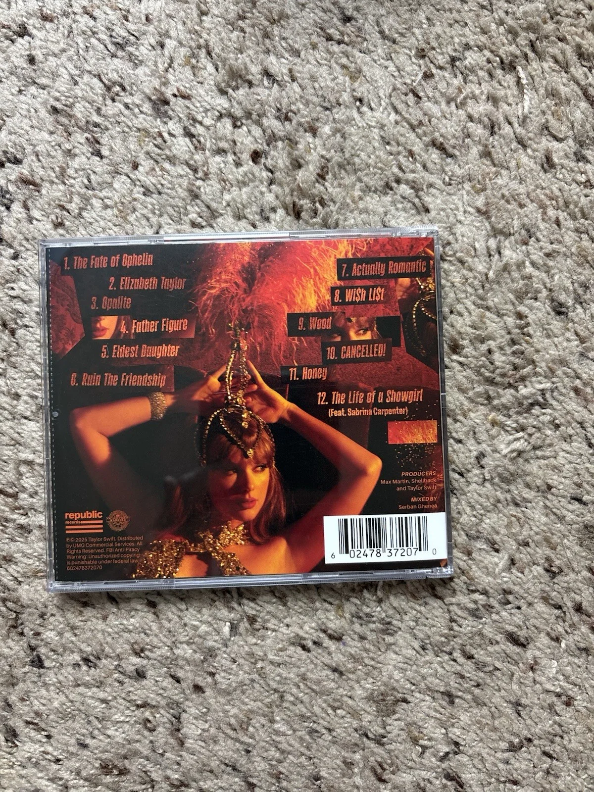 Taylor Swift Life Of A Showgirl Signed Cd, image 3