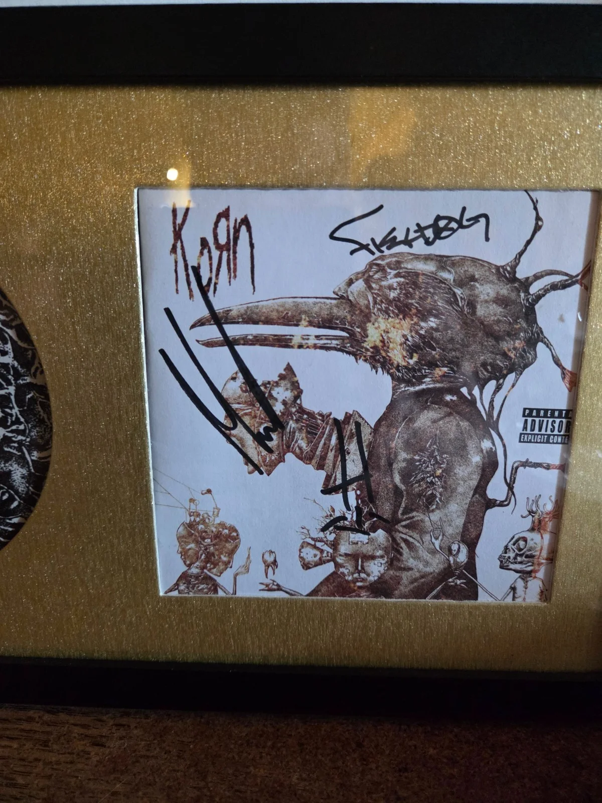JONATHAN DAVIS — KORN signed JONATHAN DAVIS~MUNKY~FIELDY framed CD & cover JSA coa FREE S/H, image 3