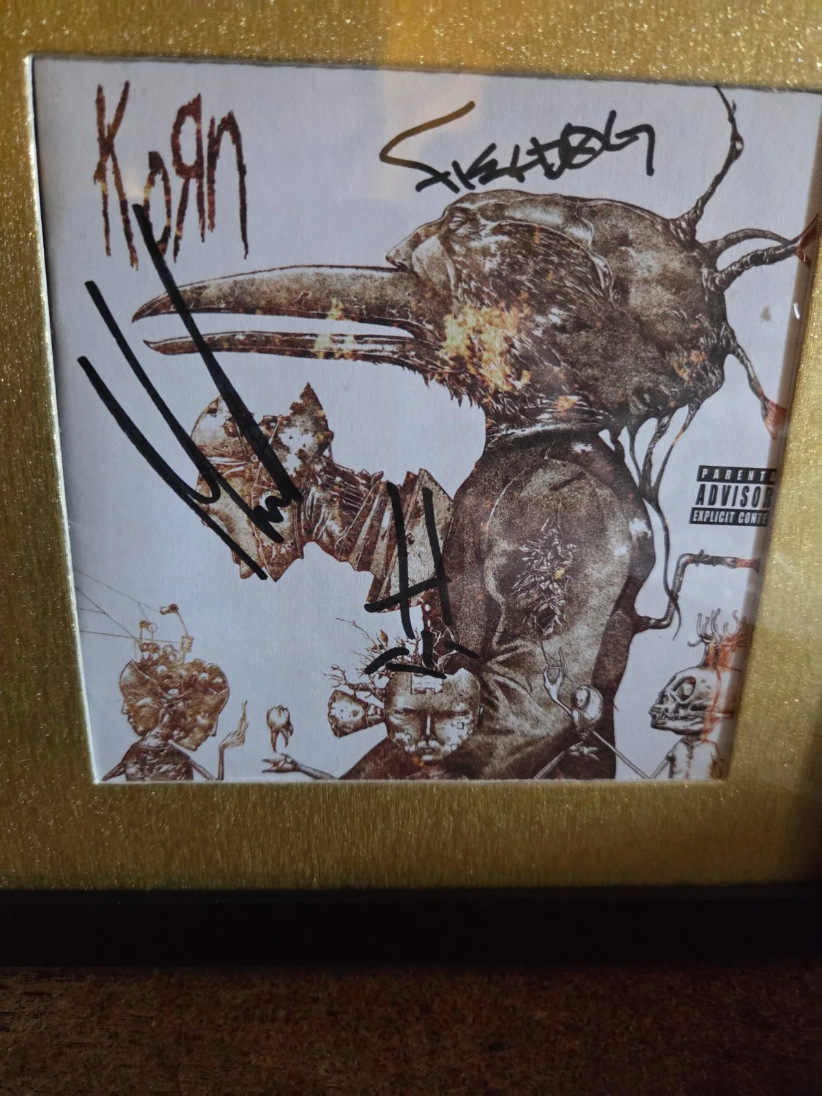 JONATHAN DAVIS — KORN signed JONATHAN DAVIS~MUNKY~FIELDY framed CD & cover JSA coa FREE S/H, image 4